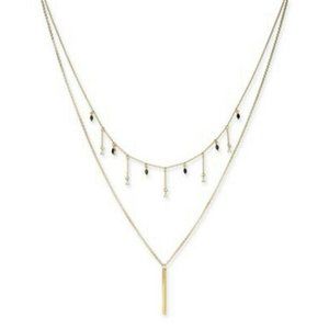 New Inc Gold-Tone Crystal, Stone & Bar Layered